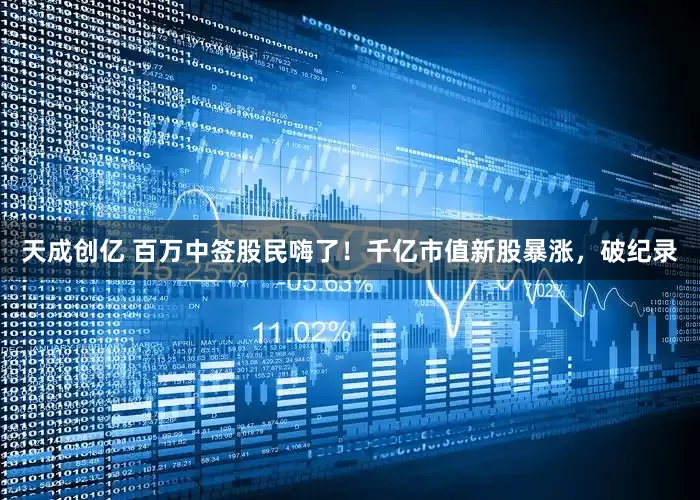 天成创亿 百万中签股民嗨了！千亿市值新股暴涨，破纪录
